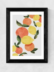 East End Prints Black Oranges And Lemons Framed Art Print - Image 1 of 3