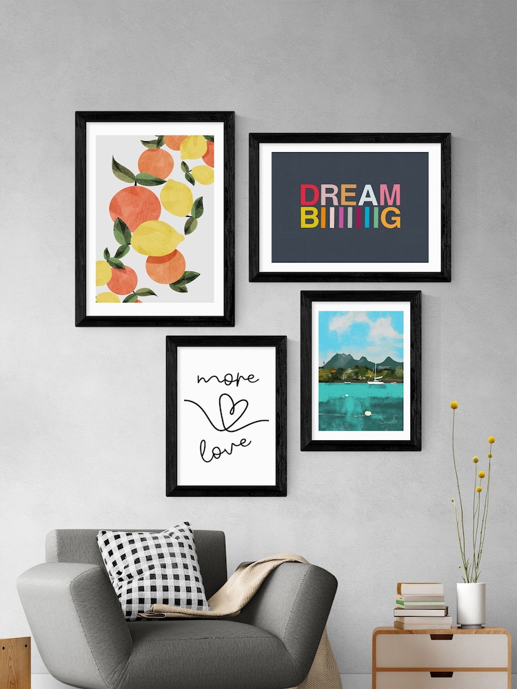 East End Prints Black Oranges And Lemons Framed Art Print - Image 3 of 3