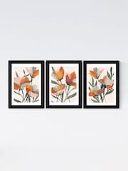 East End Prints Black Summer Bouquet Wall Set Framed Art Print - Image 1 of 2