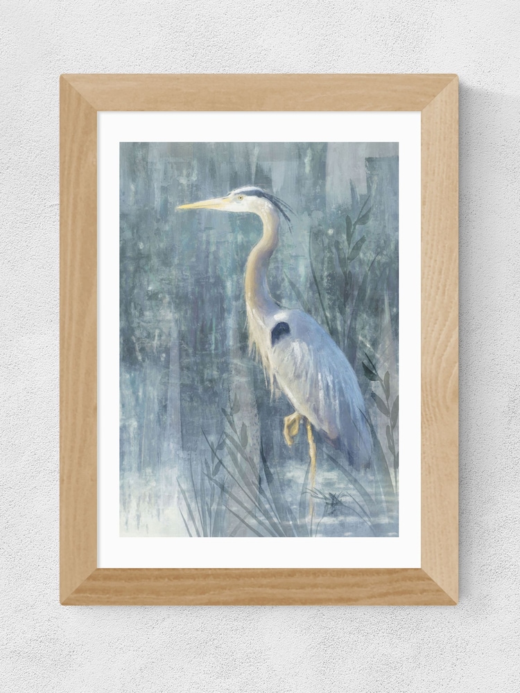 East End Prints Oak Glacier Heron VI Framed Art Print - Image 1 of 3
