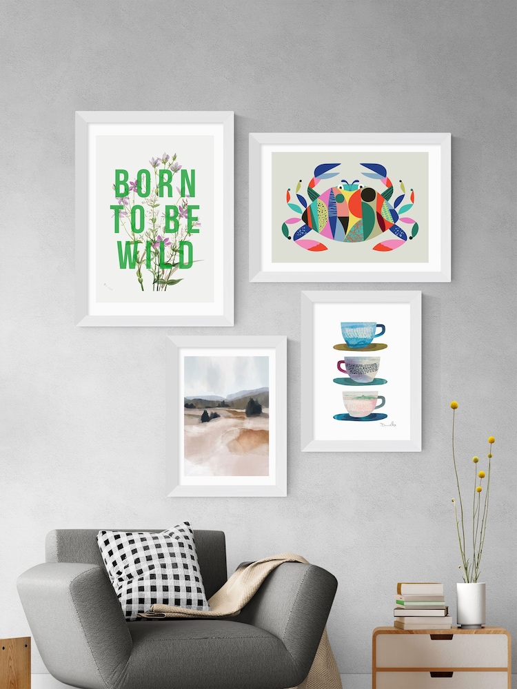 East End Prints White Coffee Cups Framed Art Print - Image 3 of 3
