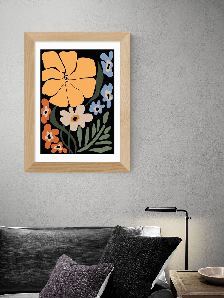 East End Prints Oak Blooming Big Floral Night Framed Art Print - Image 2 of 3