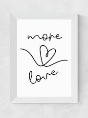 East End Prints White More Love Heart Framed Art Print - Image 1 of 3
