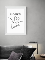 East End Prints White More Love Heart Framed Art Print - Image 2 of 3