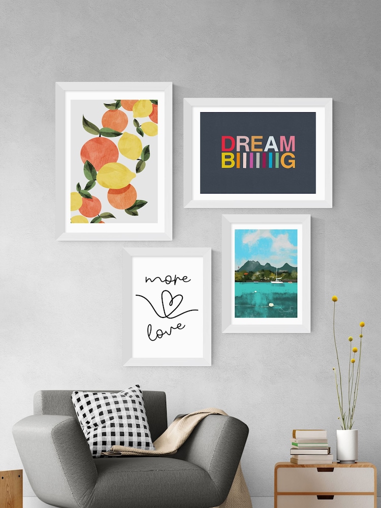 East End Prints White More Love Heart Framed Art Print - Image 3 of 3