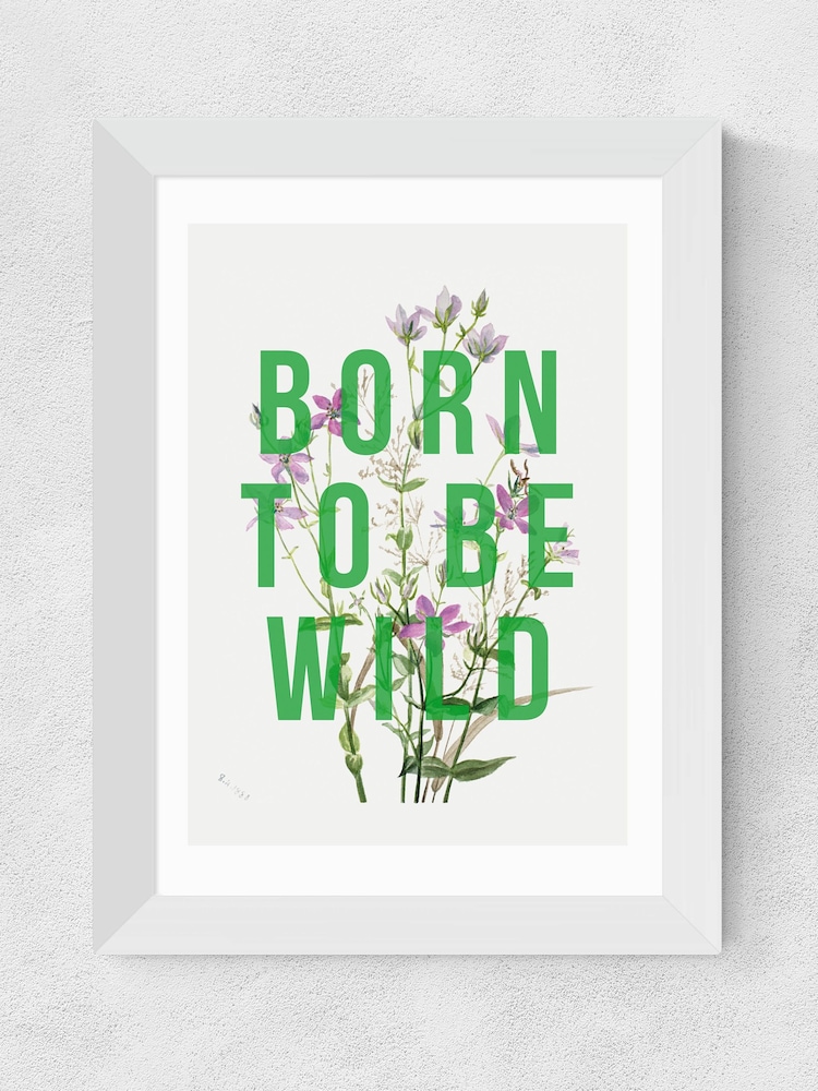 East End Prints White Born To Be Wild Framed Art Print - Image 1 of 3