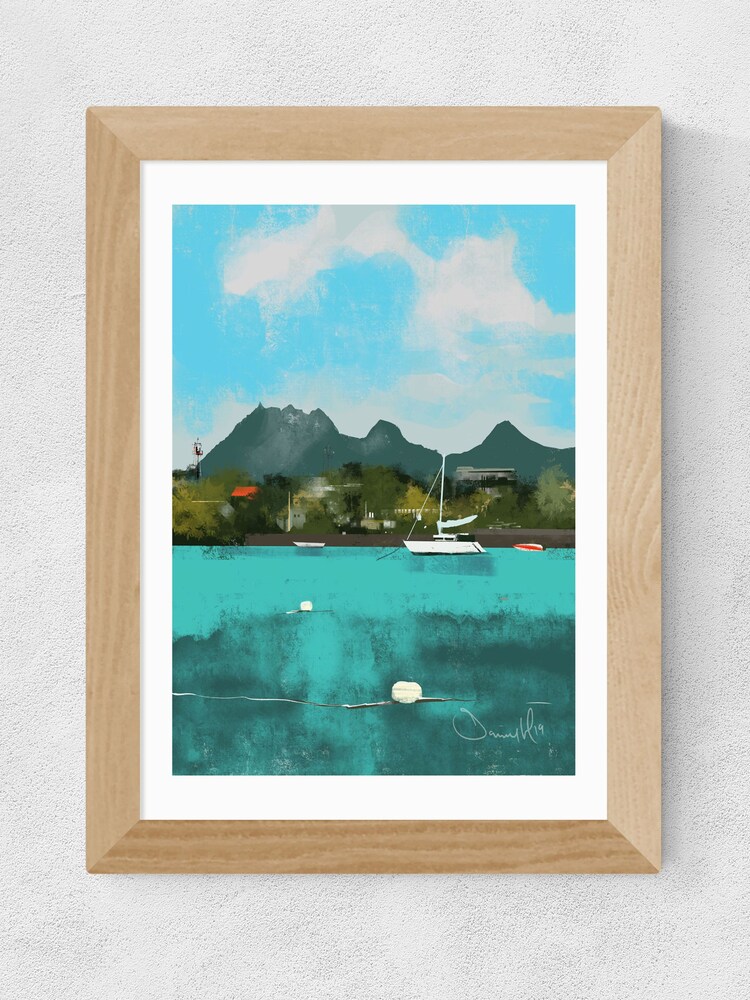 East End Prints Oak Tropical View Framed Art Print - Image 1 of 3 East End Prints Oak Tropical View Framed Art Print - Image 1 of 3