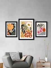 East End Prints Black Blooming Big Floral Night Framed Art Print - Image 3 of 3