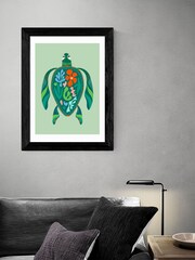 East End Prints Black Sea Turtle Framed Art Print - Image 2 of 3
