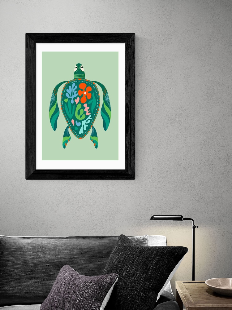 East End Prints Black Sea Turtle Framed Art Print - Image 2 of 3