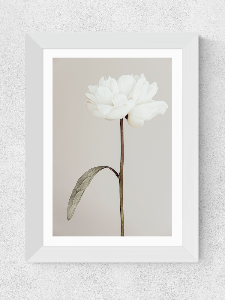 East End Prints White Peony Framed Art Print - Image 1 of 3