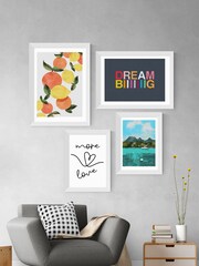 East End Prints White Tropical View White Framed Art Print - Image 3 of 3