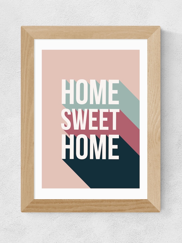 East End Prints Oak Home Sweet Home Framed Art Print - Image 1 of 3