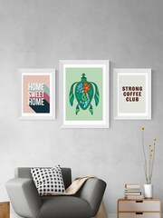 East End Prints White Sea Turtl Framed Art Print - Image 3 of 3