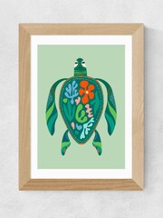 East End Prints Oak Sea Turtle Framed Art Print - Image 1 of 3