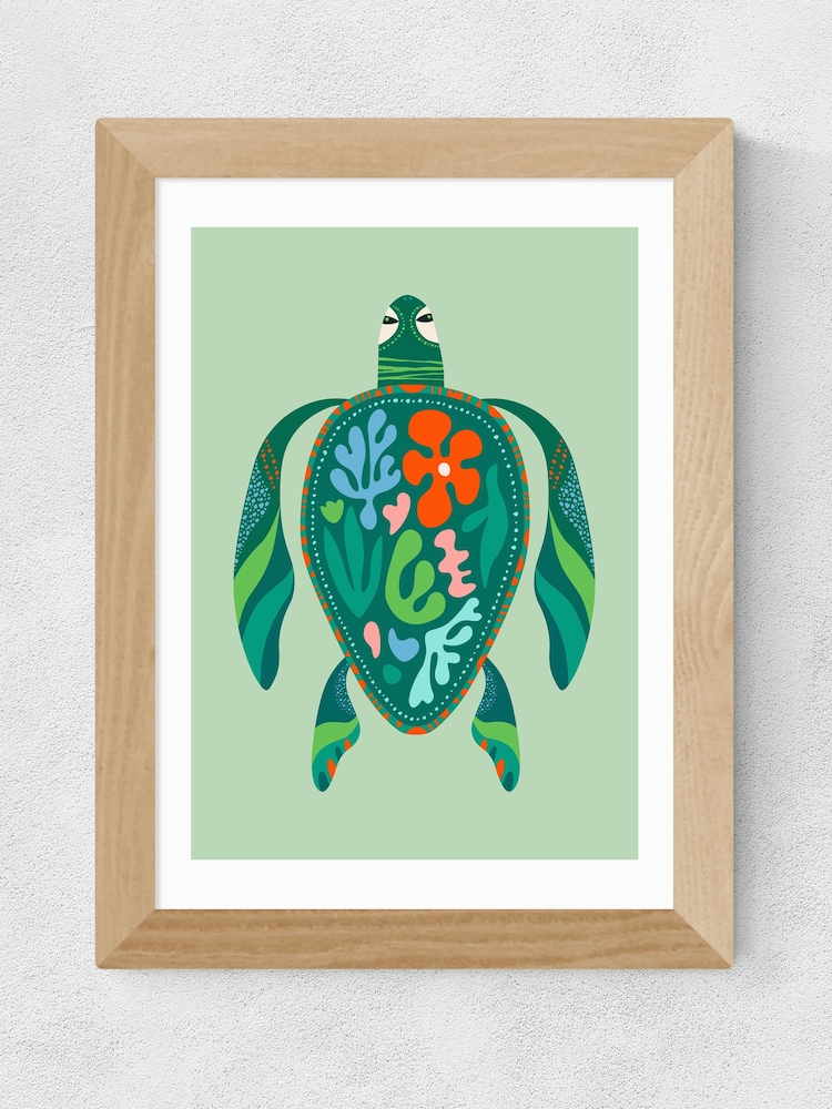 East End Prints Oak Sea Turtle Framed Art Print - Image 1 of 3 East End Prints Oak Sea Turtle Framed Art Print - Image 1 of 3
