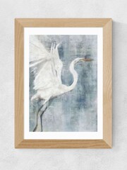 East End Prints Oak Glacier Heron I Framed Art Print - Image 1 of 3