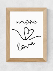 East End Prints Oak More Love Heart Framed Art Print - Image 1 of 3
