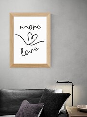 East End Prints Oak More Love Heart Framed Art Print - Image 2 of 3