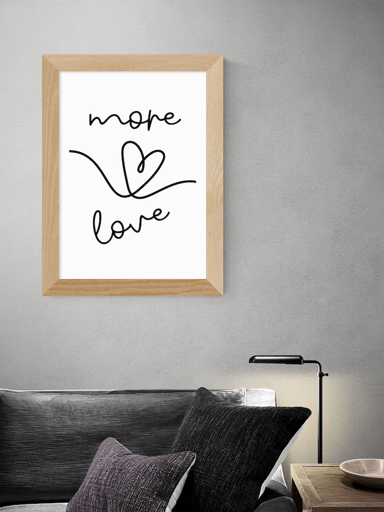 East End Prints Oak More Love Heart Framed Art Print - Image 2 of 3