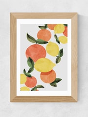 East End Prints Oak Oranges And Lemons Framed Art Print - Image 1 of 3