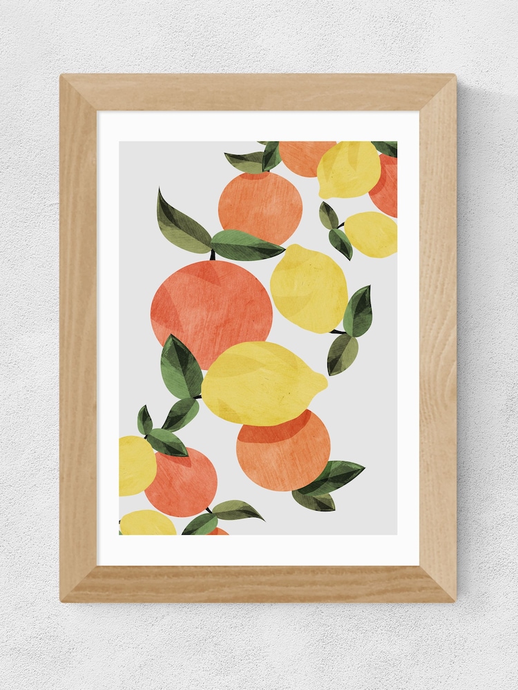 East End Prints Oak Oranges And Lemons Framed Art Print - Image 1 of 3