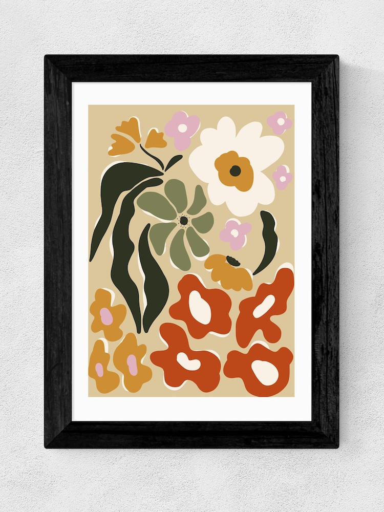 East End Prints Black Mid-Century Garden Framed Art Print - Image 1 of 3