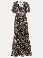 Phase Eight Black Lesley Multi Coloured Floral Maxi Dress - Image 7 of 7