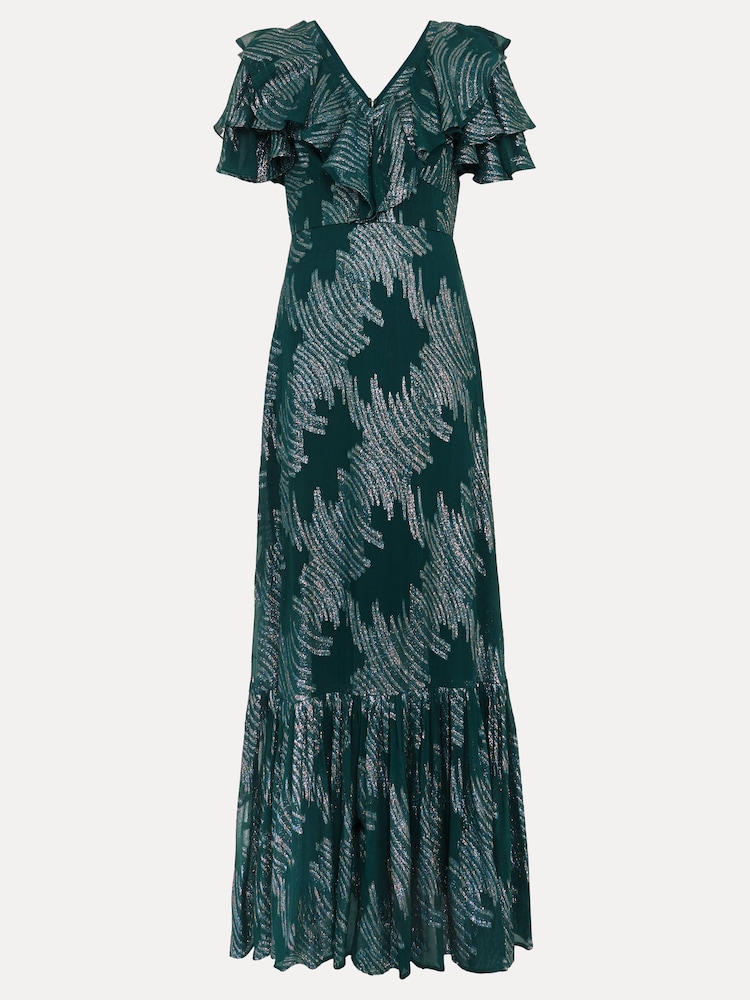 Phase Eight Marzia Teal Fil Coupe Maxi Dress - Imagen 8 de 8 Phase Eight Marzia Teal Fil Coupe Maxi Dress - Imagen 8 de 8