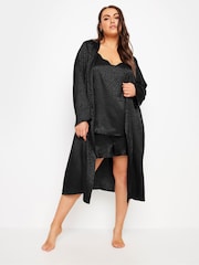 Yours Curve Satin Jacquard Robe - Imagen 4 de 5