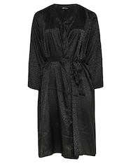 Yours Curve Satin Jacquard Robe - Imagen 5 de 5