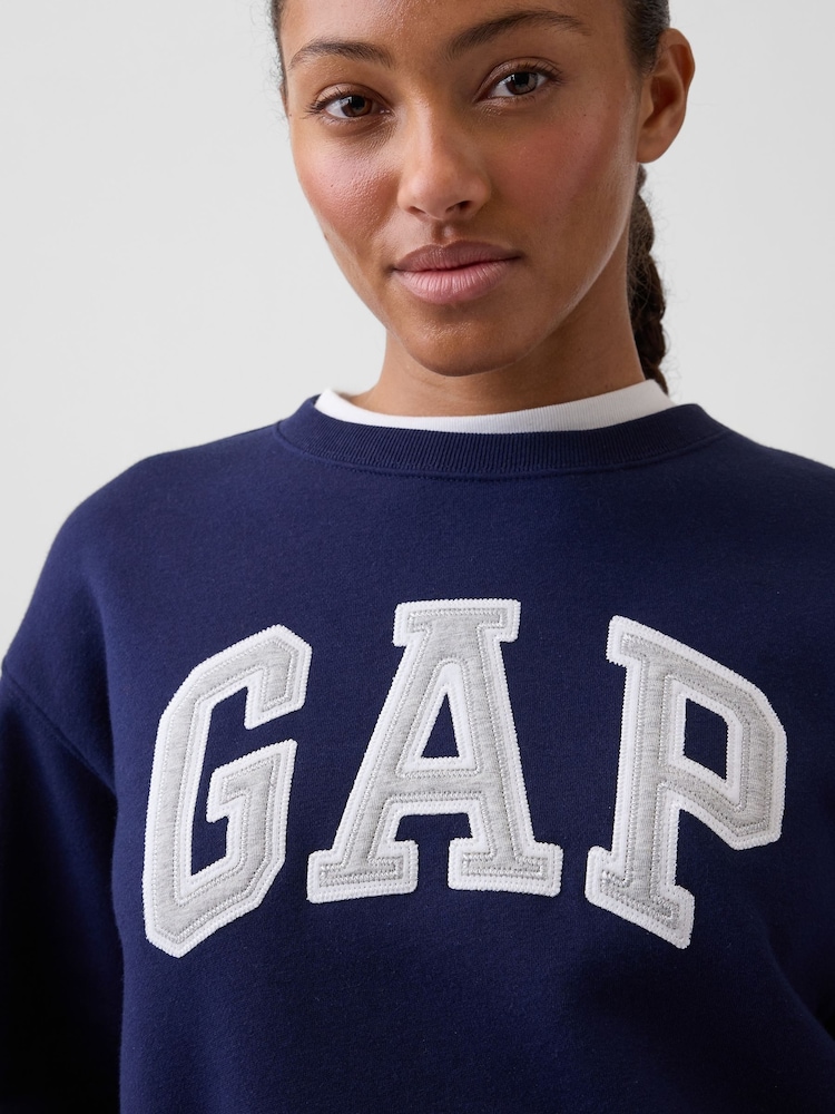 Gap Blue/Grey Logo Sweatshirt - Image 2 of 3 Gap Blue/Grey Logo Sweatshirt - Image 2 of 3