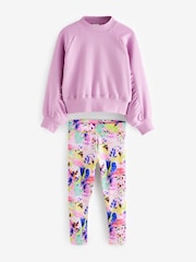 Pink Sweatshirt And Bright Sports Legging Set (3-16yrs) - Image 4 of 7