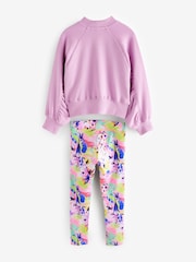 Pink Sweatshirt And Bright Sports Legging Set (3-16yrs) - Image 5 of 7