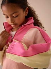 Pink Colourblock Half Zip Sweatshirt And Sports Leggings Set (3-16yrs) - Image 4 of 8