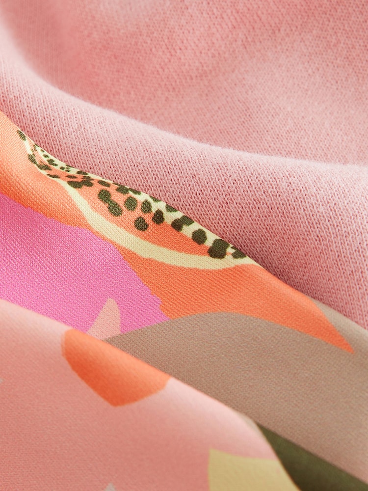 Pink Colourblock Half Zip Sweatshirt And Sports Leggings Set (3-16yrs) - Image 8 of 8