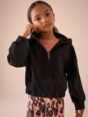 Black Half Zip Hoodie And Animal Sports Leggings Set (3-16yrs) - Image 4 of 4