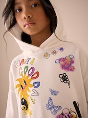Ecru Graffiti Sweatshirt and Joggers Set (3-16yrs) - Image 2 of 8