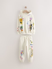 Ecru Graffiti Sweatshirt and Joggers Set (3-16yrs) - Image 5 of 8