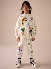 Ecru Graffiti Sweatshirt and Joggers Set (3-16yrs) - Image 7 of 8