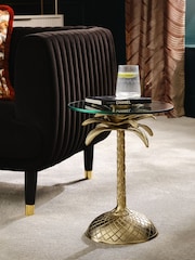 Gold Palm Tree Side Table - Image 1 of 5