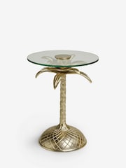 Gold Palm Tree Side Table - Image 3 of 5