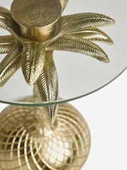 Gold Palm Tree Side Table - Image 5 of 5