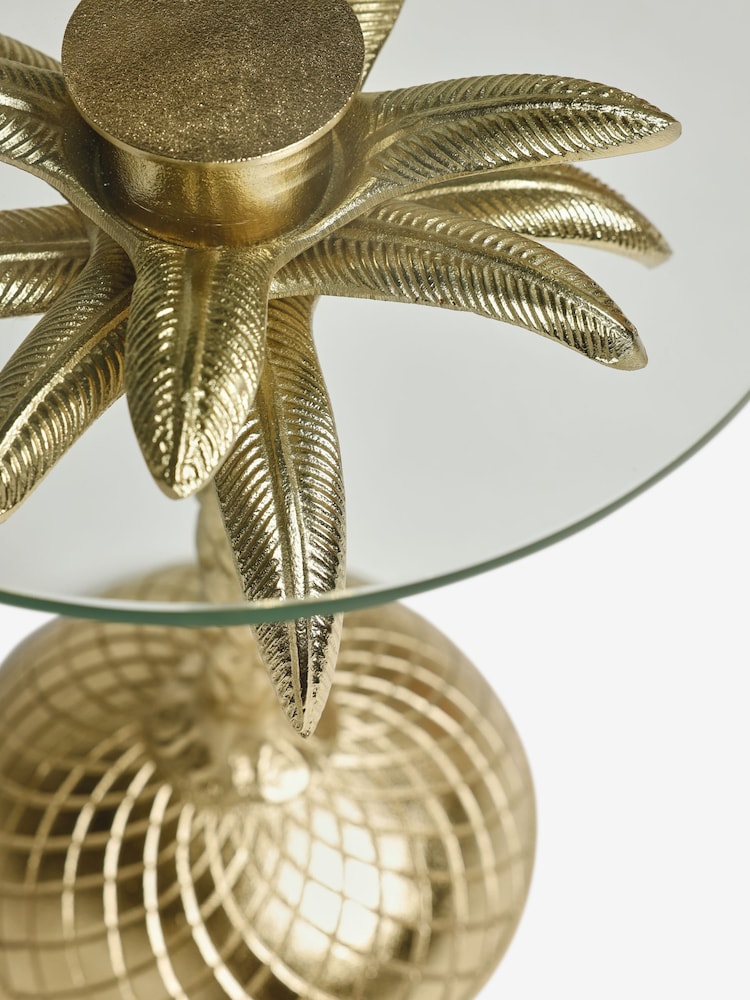 Gold Palm Tree Side Table - Image 5 of 5