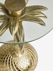 Gold Palm Tree Side Table - Image 6 of 6