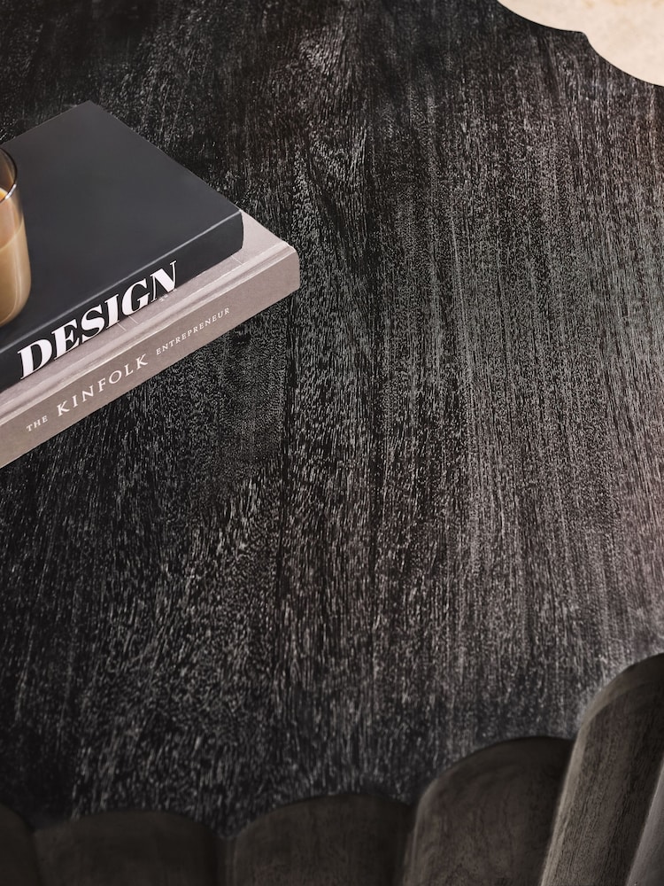 Black Drum Soild Mango Wood Coffee Table - Image 2 of 6