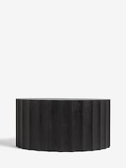 Black Drum Soild Mango Wood Coffee Table - Image 5 of 6