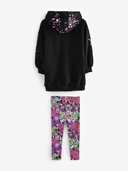 Black Graffiti Hoodie And Leggings Set (3-16yrs) - Image 5 of 7