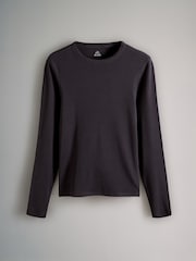 The Set Red/Ink Blue/Cream/Light Khaki 4 Pack Ribbed Long Sleeve T-Shirts - Image 9 of 11