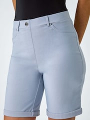 Roman Grey Light Turned Hem Stretch Shorts - Image 5 of 5